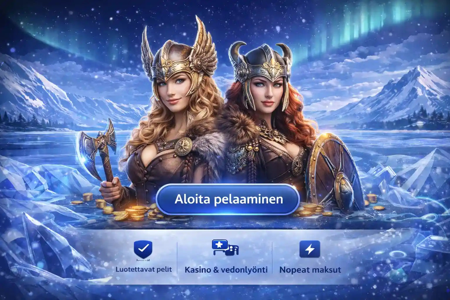 Viikinkiteemainen kasino aloitusnäkymä suomalaisille pelaajille